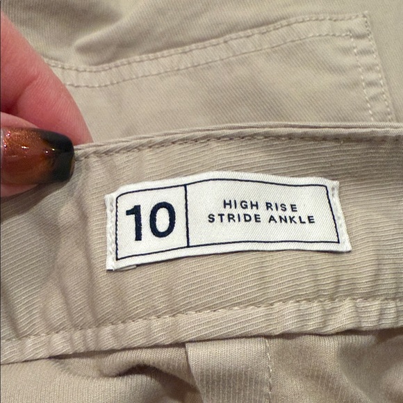 GAP High Rise Stride Wide Leg Khaki Pants - Picture 6 of 7